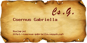 Csernus Gabriella névjegykártya