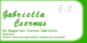 gabriella csernus business card